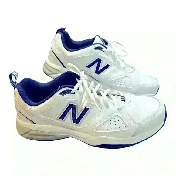 MSRP $105 LIKE NEW Balance Men's Fitness Multisport  Shoes Sz 11 White/NavyBlue - Picture 12 of 15